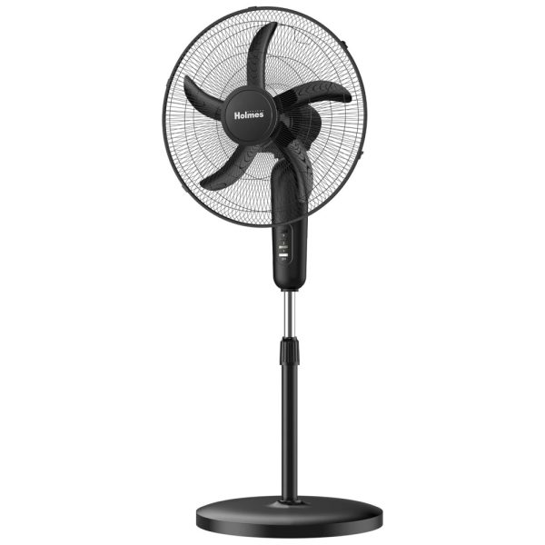 ectqdh64lpyb0b_0 jpg - Ventilador Pedestal com Oscilação, 3 Velocidades e Altura Ajustável, 110V 55W, Holmes, Preto