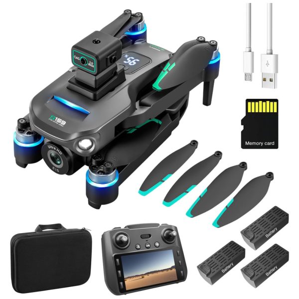 ectqdq1kx5md0b_0 jpg - Drone Profissional 4K com GPS, Controle Remoto com Tela, Prevenção de Obstáculos, Motor Sem Escova, Transmissão 5G e 3 Baterias, Mcokoe, Preto