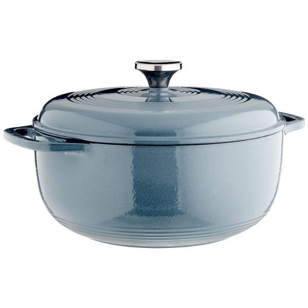 ectqg6xzfyv70b_0 jpg - Panela de Ferro Fundido 6 Litros Forno Holandês Esmaltado e Antiaderente, LODGE EC6D34, Azul