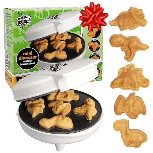 ectqgq3wx4l70b_0 jpg - Máquina de Waffle Dinossauros Divertido Crianças e Adultos 5 Dinos Antiaderente, 110v, CUCINAPRO 1790, Branco