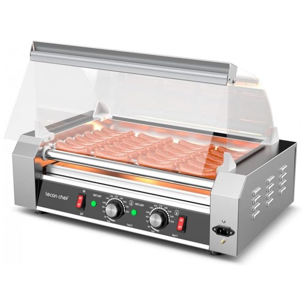 ectqhd3gn9mb0b_0 jpg - Máquina de HotDog Leconchef até 18 Salsichas por Vez, Aço Inoxidável 110V 1200W