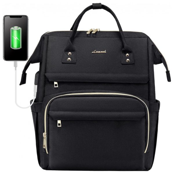 ectqhjjdp9180b_0 jpg - Lovevook Mochila Feminina para Laoptop com Porta USB, Preta