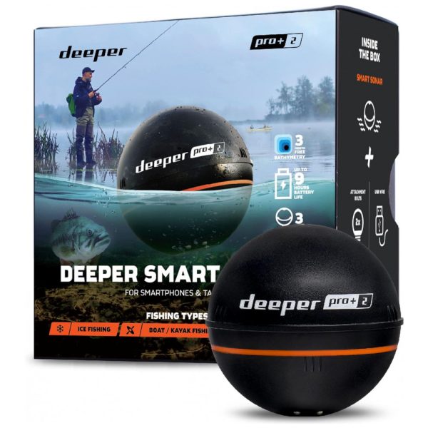 ectqjbyy7db90b_0-1 jpg - PRO 2 Sonar de Pesca Inteligente Portátil á Bateria até 100M com GPS Integrado, DEEPER, Preto