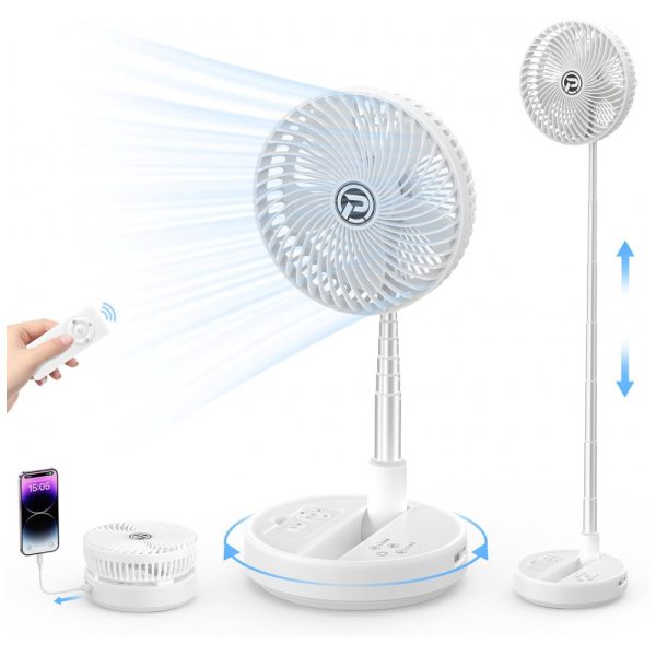 ectqjhlzvx6c0b_0 jpg - Ventilador Portátil Dobrável para Viagens com 8 Velocidades e Controle Remoto, 5V, Cmyfato F012, Branco