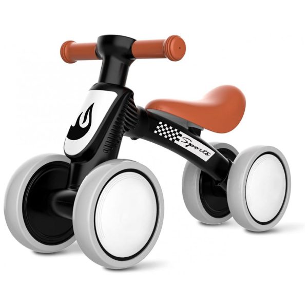 ectqjkk9wc5b0b_0 jpg - Bicicleta sem Pedal Infantil com 4 Rodas para Crianças de 1 a 4 Anos, GAMFEINY BK 234, Preto