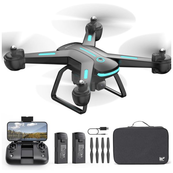 ectqkyljvlbd0b_0-2 jpg - Drone FPV 1080P HD com Câmera para Crianças e Iniciantes, Quadcopter RC com Altitude Hold, 360 Flips, Modo Headless e 2 Baterias, WeFone, Preto