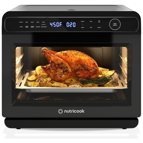 ectqm6hntm7d0b_0 jpg - Forno Elétrico 11 em 1 com Capacidade de 23L, Material de Aço Inoxidável e Visor Digital, 110V 1600W, Nutricook, Preto