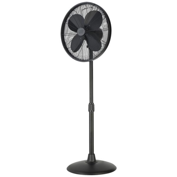 ectqmf98my6c0b_0 jpg - Ventilador Pedestal Retro Oscilante em Metal com 3 Velocidades, 110V 50W, Good Housekeeping, Preto Matte