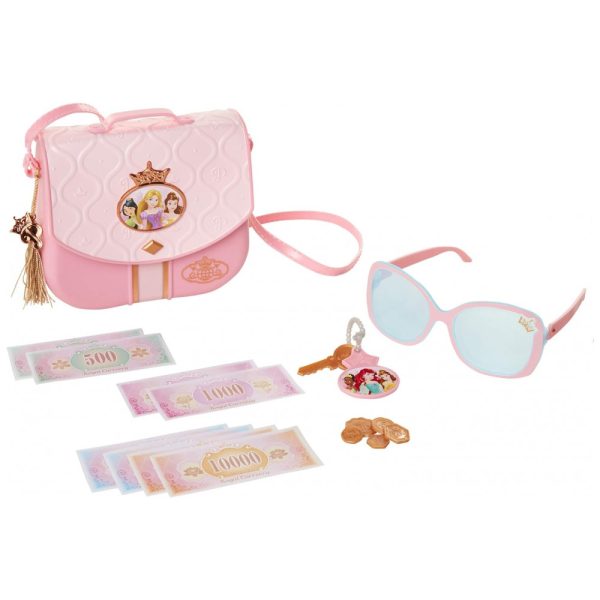 ectqqm6djkv70b_0-1 jpg - Bolsa de Princesa com Alça, Óculos de Sol e Acessórios para Crianças de 3 Anos ou Mais, Disney, Rosa