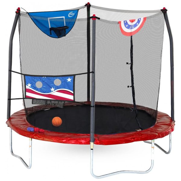 ectqqqvs0an10b_0 jpg - Cama Elastica Capacidade até 80 kg com Cesta de Basquete, Skywalker Trampolines, Vermelha