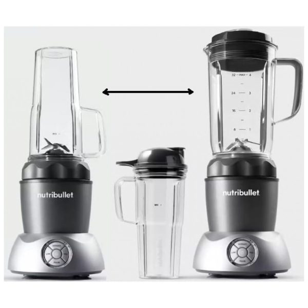 ectqs9z5lckb0b_0 jpg - Liquidificador Portátil NB50200 com 2 Jarras 950 mL e 700 mL, 1000W, 110v, NUTRIBULLET, Cinza