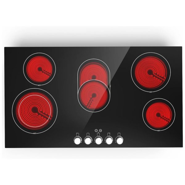 ectqsl8kllz90b_0 jpg - Cooktop Elétrico de Embutir por Indução com 5 Queimadores, 240V 8600W, VBGK, Preto