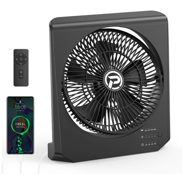 ectqt4kb3c7c0b_0 jpg - Ventilador de Mesa Recarregável de 20000 mAh com 4 Velocidades, 5V 5W, Cmyfato F016, Preto