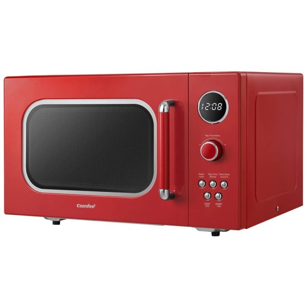 ectqtnvrp8y80b_0 jpg - Micro ondas Retro de Bancada 25 Litros Multifuncional de Aço Inoxidável, 900W, 110v, COMFEE CM M093ARD, Vermelho