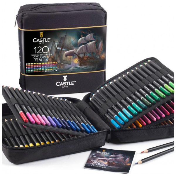 ectqv2pq8pz70b_0 jpg - Kit Lápis de Cor Profissional em Bolsa 120 Peças, Castle Art Supplies