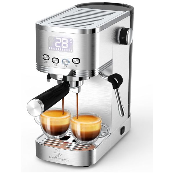 ectqvcc2f2qc0b_0 jpg - Máquina de Café Expresso 20 BAR com Espumador de Leite e Display LED, 110V, MAttinata, Prata