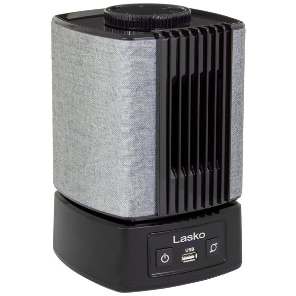 ectqvywfsjz80b_0 jpg - Ventilador de Mesa 2 em 1 SlumberBreeze Kasko com Carregamento USB, 110V LASKO SB100, Preto