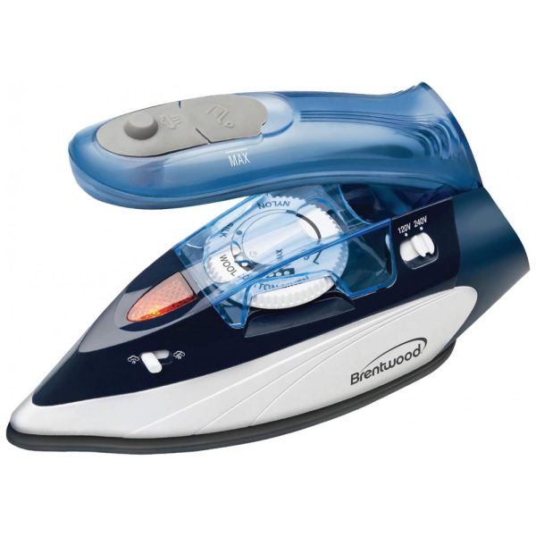 ectqws3dmch70b_0 jpg - Ferro de Passar a Vapor, 1100W, 110v, BRENTWOOD MPI 45, Azul