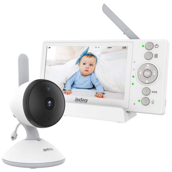 ectqwtkhn96c0b_0 jpg - Babá Eletrônica com Monitor, Câmera, Visão Noturna, Temperatura, Sem WiFi, JouSecu B049, Branca e Cinza