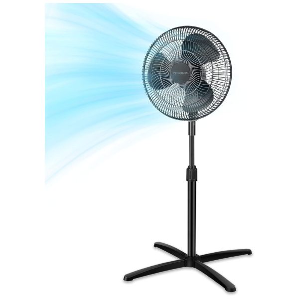 ectqwv6brqx90b_0 jpg - Ventilador Pedestal com 3 Velocidades e Oscilação de 90 Graus, 110V 32W, Pelonis PFS40M2ABB, Preto