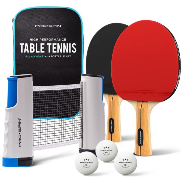 ectq14qskx870b_0 jpg - PRO SPIN Kit de Ping Pong com Mesa Portátil, 2 Raquetes, 3 Bolas e Estojo Compacto, Vermelho, Preto