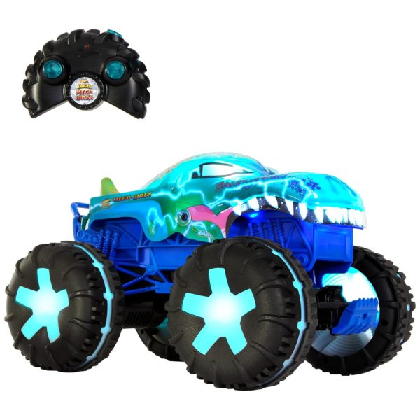 ectq199zv3mc0b_0-1 jpg - Carro de Controle Remoto Monster Trucks RC Mega Wrex Alive em Escala 1 15 e 3 Modos, Hot Wheels, Azul