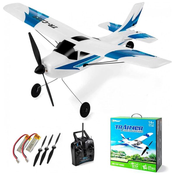 ectq1vjst1x70b_0 jpg - Top Race TR C285G Avião de Controle Remoto 2.4G Design 3CH, Branco, Idade Recomendada 14