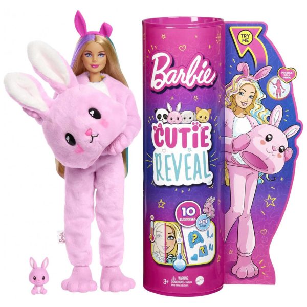 ectq1znnftk90b_0-1 jpg - Cutie Revelação com Fantasia de Coelho e 10 Surpresas Incluindo 1 Mini Pet com Mudança de Cor, BARBIE HHG19, Rosa