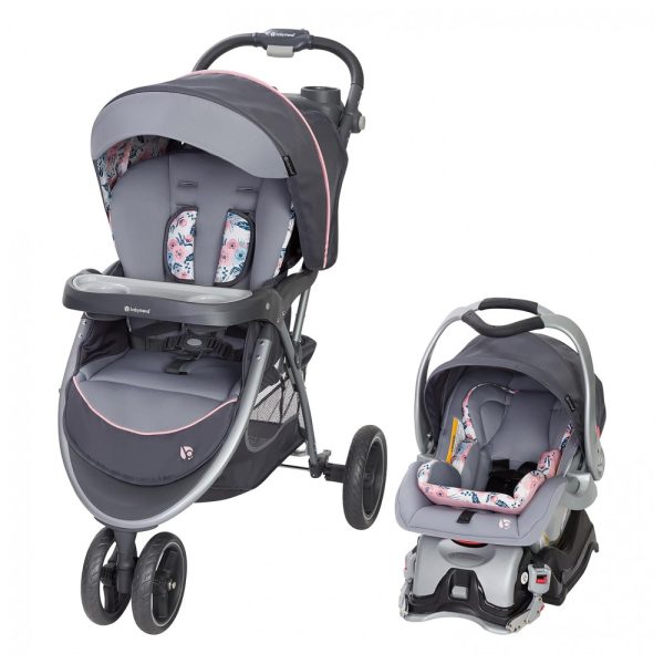 ectq20jplqb10b_0 jpg - Carrinho de Bebê com Cadeira para Carro Baby Trend com Posição de Reclinação Ajustáveis, Cinza e Rosa