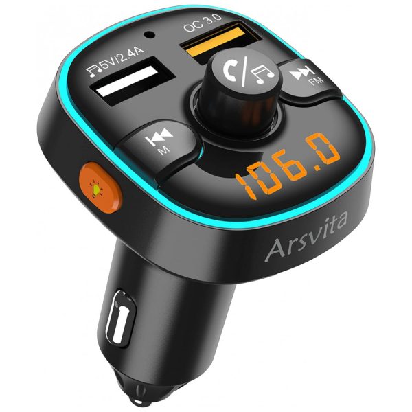 ectq28wcqp380b_0 jpg - Adaptador Transmissor Veicular Bluetooth Arsvita Veicular USB LED, Preto