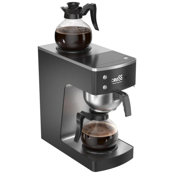 ectq375vwgnc0b_0 jpg - Máquina de Café 12 Xícaras com Aquecedor Superior e Inferior e 2 Decantadores de Vidro, 110V 1610W, Crosson, Preta