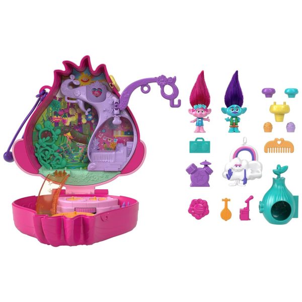 ectq3nyssjlb0b_0 jpg - Conjunto Polly Pocket Trolls 2 Bonecas, 13 Acessórios e Exterior de Papoula com Pelos Macios, Mattel