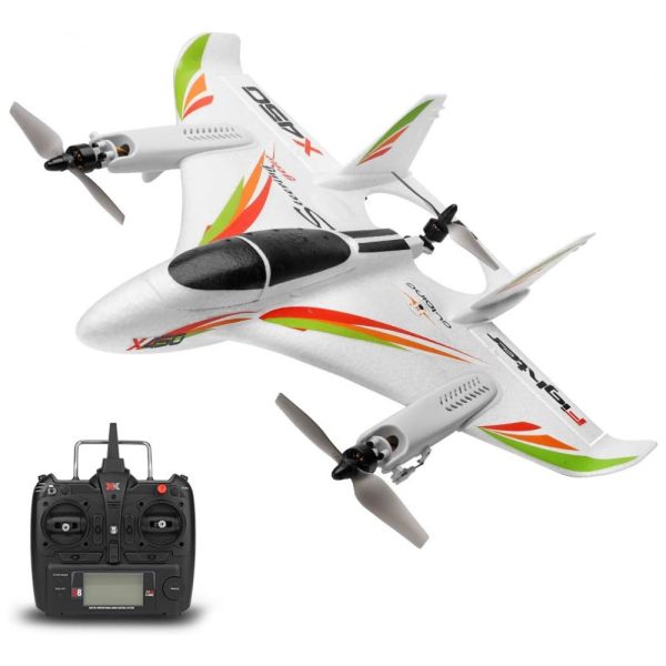 ectq3xlsg2x70b_0 jpg - X450 Avião de Controle Remoto 2.4G Design 4CH, Idade Recomendada 14, GOOLRC, Branco