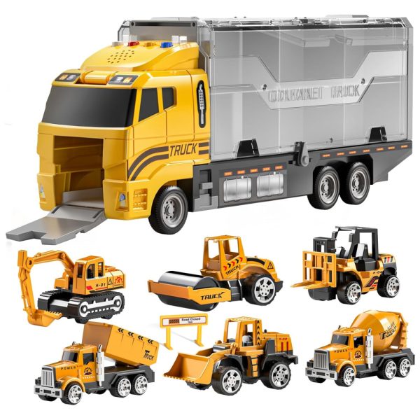 ectq3xz43yd90b_0 jpg - Caminhão Transportador de Carros de Construção com Tapete de Brincar, Conjunto de Carrinhos de Metal, 3 a 9 Anos, Temi, Amarelo