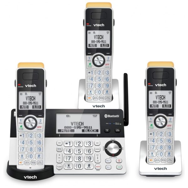 ectq46qf9r680b_0 jpg - Telefone sem Fio, com Bluetooth e secretária eletrônica, 3 unidades, prata, VTECH IS8151 3, Prateado