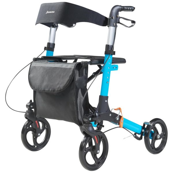 ectq4kf36vpc0b_0-5 jpg - Andador Dobrável com Assento e Encosto Acolchoados para Idosos e Adultos, Panana, Azul