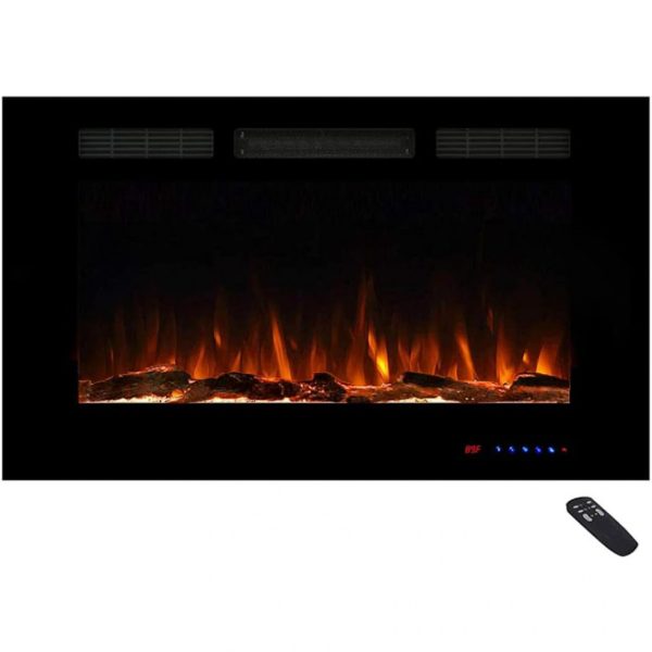 ectq4pbjxrs70b_0 jpg - Lareira Elétrica de Embutir A54x106L com Controle Remoto e Digital, Luz LED, Chama Ajustável, 1500W, 110v, MASARFLAME, Preto