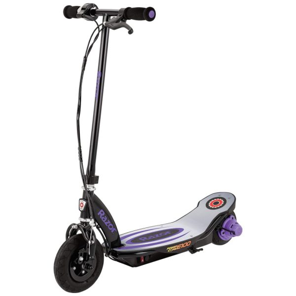 ectq4wsp8g380b_0 jpg - Patinete Elétrico Infantil com Velocidade até 17 km h e Pneus Pneumáticos para Crianças Acima de 8 Anos, 24V 100W, Razor Power Core E100, Roxa