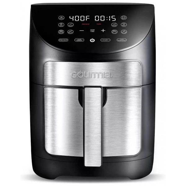 ectq4xj1stl90b_0 jpg - Fritadeira Elétrica AirFryer 7L de Capacidade e Painel de Controle Digital, 1500W, 110v, GOURMIA GAF798, Preto