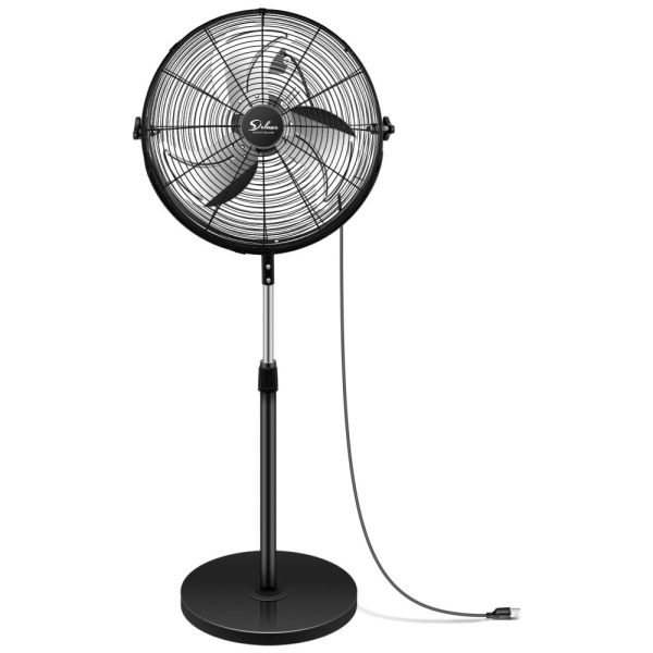 ectq5mt7jrc80b_0-1 jpg - Ventilador de Coluna 3 Velocidades Ajustáveis, 110v, SIMPLE DELUXE 18 Inch Pedestal Standing Fan, Preto