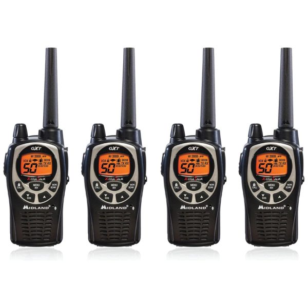 ectq62dw68710b_0 jpg - Rádio Comunicador Walkie Talkie Midland GXT1000VP4 Rádio Bidirecional GMRS de 50 Canais, Alcance de até 58 km, Preto Prata, Pacote com 4 Unidades.