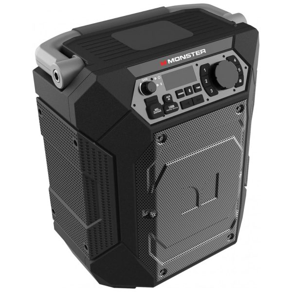 ectq65b7jcr90b_0 jpg - Caixa de Som Bluetooth Portatil Rocker 270 Sport a Prova d IPX4 com Entrada USV e AUX, 60W, MONSTER, Preto