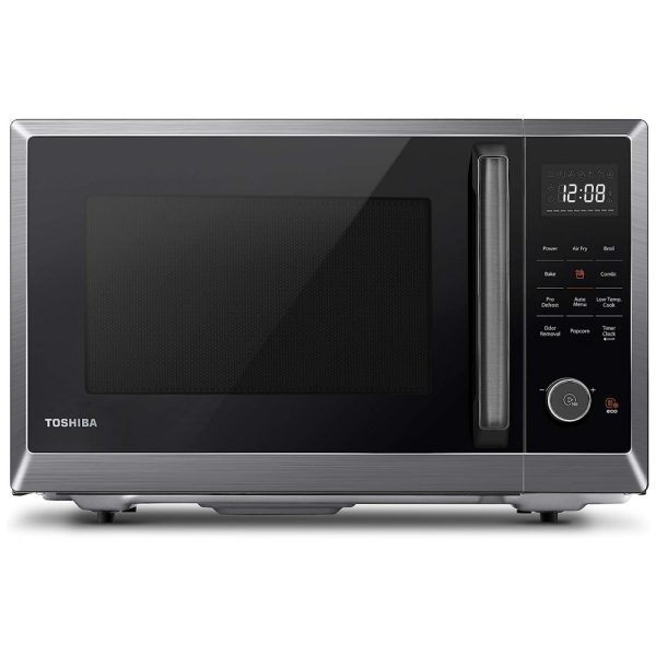 ectq6915q4g80b_0 jpg - Micro Ondas de Bancada 8 em 1 em Aço Inoxidável 28L, 110V 1000W, TOSHIBA ML2EC10SABS, Preto