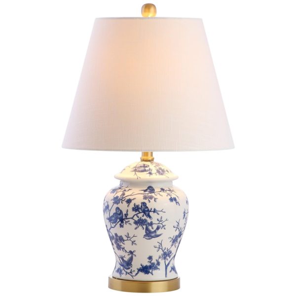 ectq6b6f3fb70b_0 jpg - Abajur Luminária de Mesa, Estilo Clássico com 55 cm de Altura para Quarto, Sala de Estar e Escritório, 110V 60W, JONATHAN Y, Azul e Branco