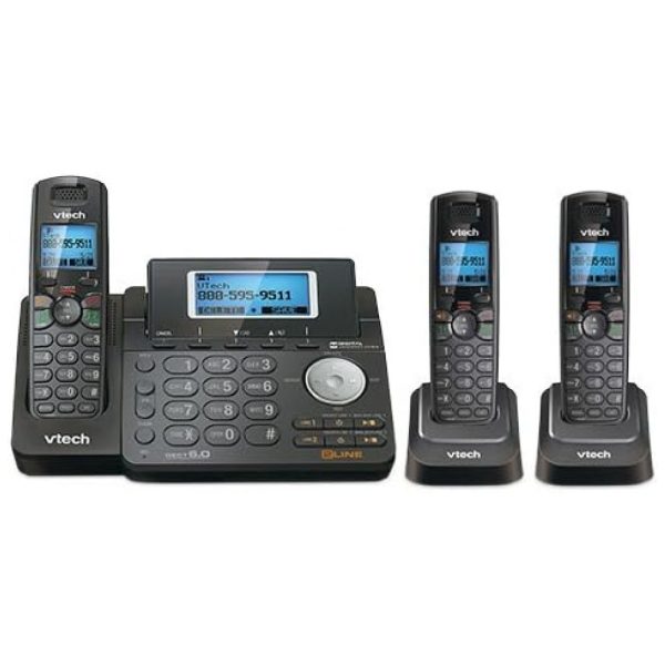 ectq6kv6c4870b_0 jpg - Telefone sem Fio Expansível de 2 linhas com 2 Aparelhos, VTech DS6151