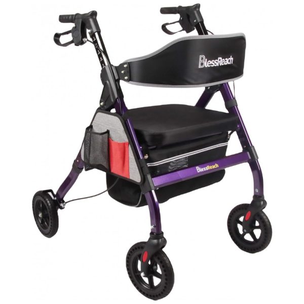 ectq6pgcbjcb0b_0 jpg - Andador para Idosos e Adultos com Assento, até 200 Quilos, BlessReach, Roxo