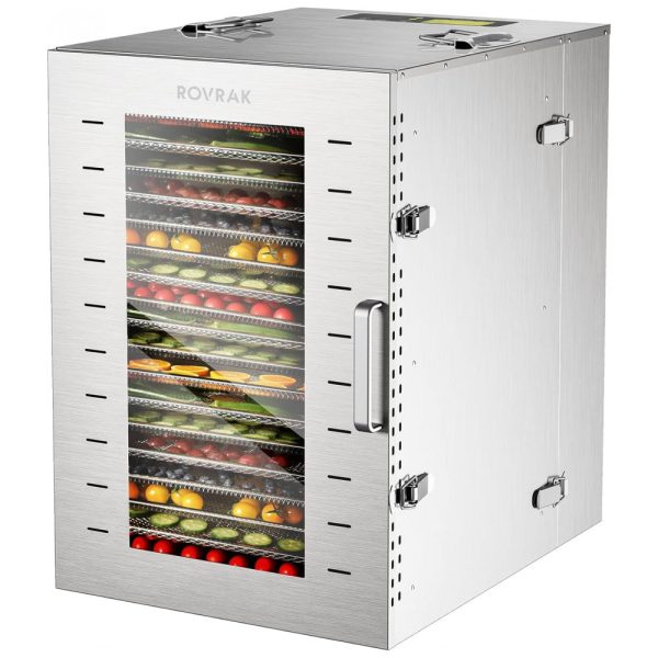 ectq7jzv1cpb0b_0-1 jpg - Desidratador de Alimentos Profissional com 16 Bandejas em Aço Inoxidável, 110V 1500W, ROVRAk