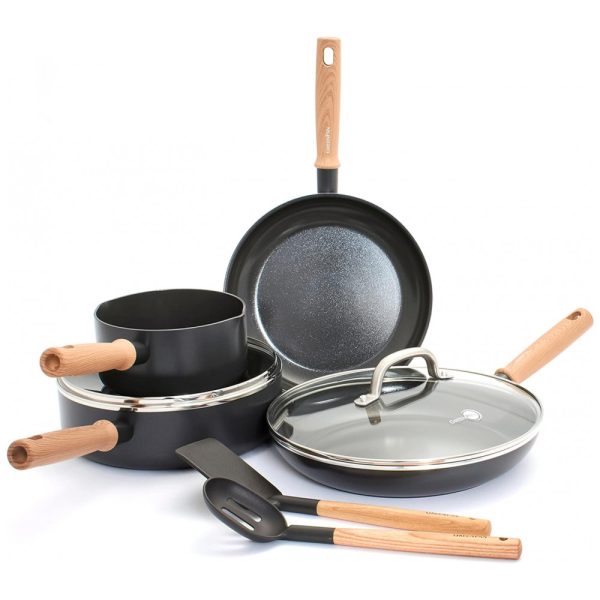 ectq7rn24ld80b_0-1 jpg - Conjunto de Panelas e Frigideiras Antiaderente com Espátulas, 8 Peças, GREENPAN CC003400 001, Preto