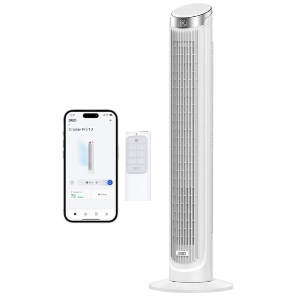 ectq86zjd1gc0b_0 jpg - Ventilador deTorre Inteligente com Ar Frio, Ventilador de Pé para Quarto, Oscilação 90 , Silencioso com Controle Remoto, Timer, Dreo