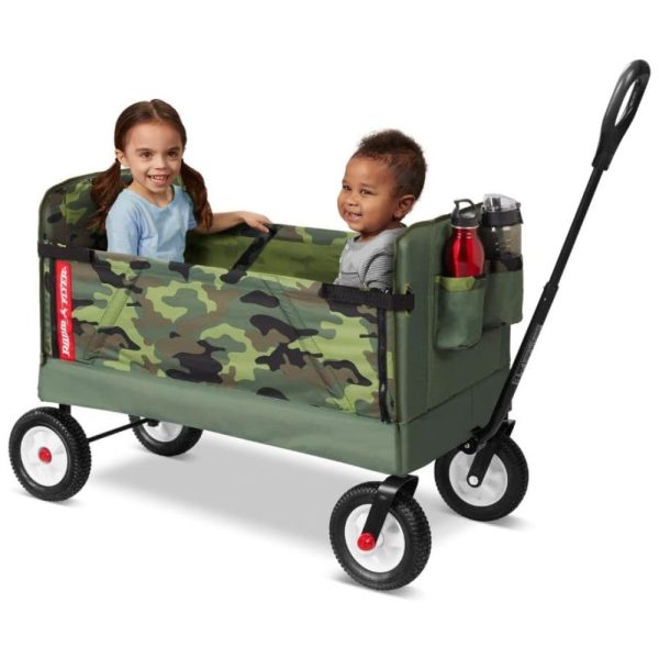 ectq8cm6zzb70b_0 jpg - Carrinho de Passeio 3 em 1 Multifuncional, Peso Máximo 68 kg, Camuflado, RADIO FLYER 3975Z, Verde